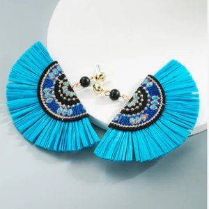 5 For $20! Fashion Blue Fan Shape Earrings